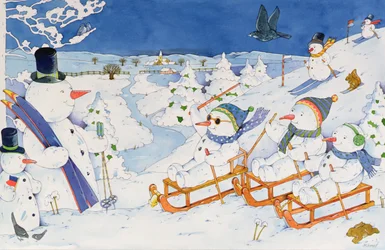 Sneeuwpoppen Sleeën