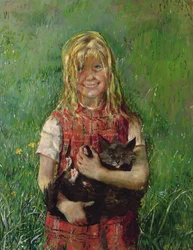 Meisje met een kat