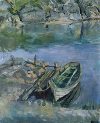 Roeiboot met kade