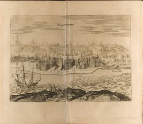 Nizhny Novgorod Illustratie uit Reizen naar de Grootvorst van Moskou en de Koning van Perzië
