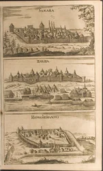 Samara, Tsaritsyn en Kozmodemyansk Illustratie uit Reizen naar de Grote Hertog van Muscovy