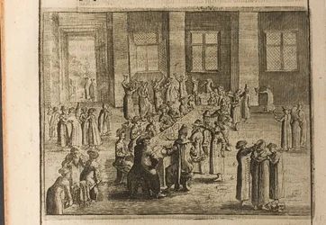 De bruiloft Illustratie uit Reizen naar de Grote Hertog van Moskou en de Koning van Perzië door Adam