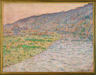 Ruhr-rivier bij Herdecke (schilderij op doek)