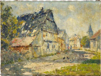 Dorpsstraat in Ehringsdorf bij Weimar