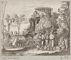 Illustratie voor Adam Olearius, “Persianischer Rosenthal von einem Sinnreichen Poeten Schich Saadi […]”, Schleswig 1660
