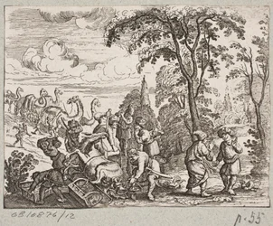 Illustratie voor Adam Olearius, “Persianischer Rosenthal von einem Sinnreichen Poeten Schich Saadi [...]”, Schleswig 1660