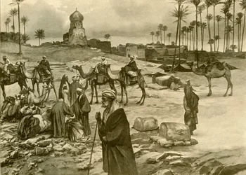 Karavaan bij Mît-Rahîne, 1898