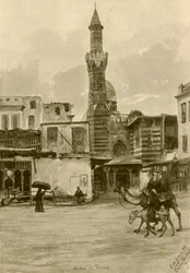 Moskee, Boulaq, Caïro, Egypte, 1898