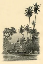 Natha Devale heiligdom, Kandy, Ceylon, 1898