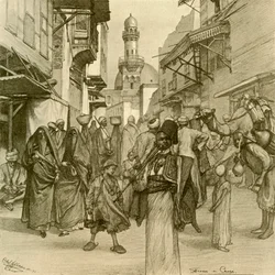 Straat in Caïro, 1898