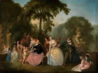 Gezelschap in het park