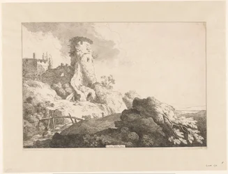 Heuvellandschap met toren