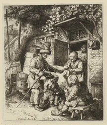 Kniestuk van een naar rechts gekeerde vrouw, met een ring in haar rechterhand