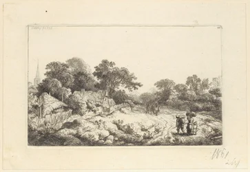Weg achter het dorp