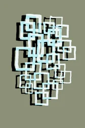 Abstracte zwevende vierkanten