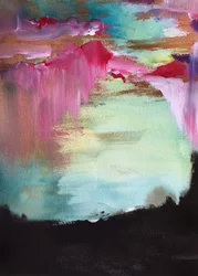 Abstracte kleurencascade