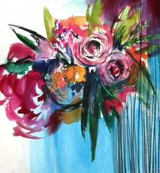 Levendige abstracte bloemen