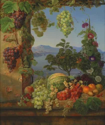 Vruchten in een Italiaans landschap