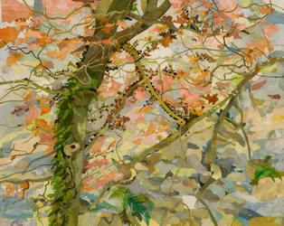 Herfstboom, 2011 (aquarel geschilderd papier collage)