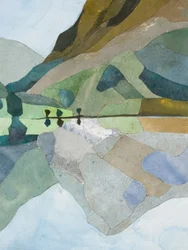 Buttermere Reflection, 2015 (aquarel geschilderd papier collage)