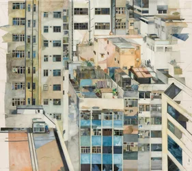 Hong Kong, 2011 (aquarel geschilderd papier collage)