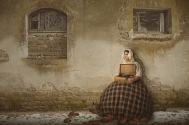Melancholische vintage reiziger
