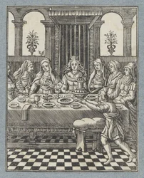 Feestmaal van Wasti, de vrouw van Ahasveros