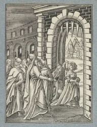 Judit en haar dienstmaagd op weg naar Holofernes