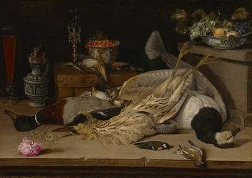 Stilleven met dode vogels