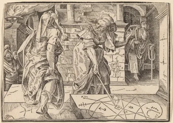 Christus vertelt zijn discipelen over het laatste oordeel
