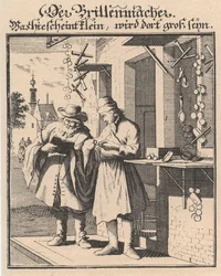 Brillenmaker Uit Abbildung der gemein-nützlichen Haupt-Stände, 1698