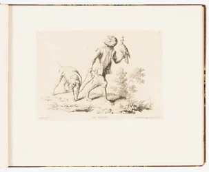Plaat 5, Le Faucon (De Valk), Singeries ou différentes actions de la vie humaine représentées par des singes (Apenstreken of Verschillende Handelingen van het Menselijk Leven Voorstellen door Apen)