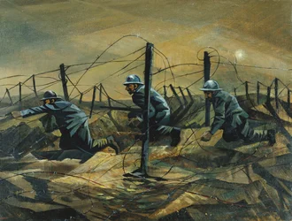 In de loopgraven, 1917