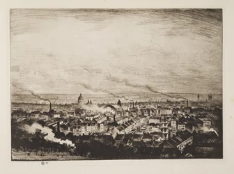Londen vanaf Parliament Hill, pub. 1923