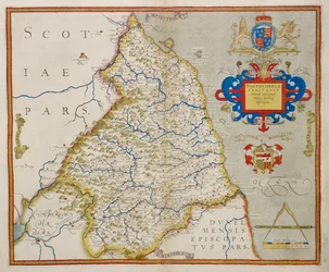 Kaart van Northumbria, uit 
