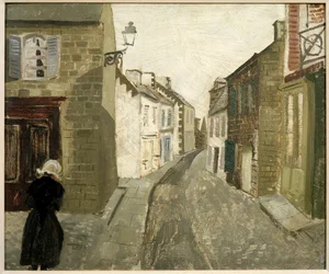 Straatscène in Treboul, 1930