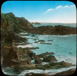 Kustscène nabij de Lizard, Cornwall