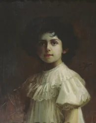 Portret als kind van Yolande Louise van Savoye, c.1910