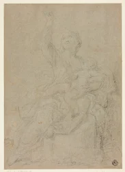 Zittende Madonna met kind