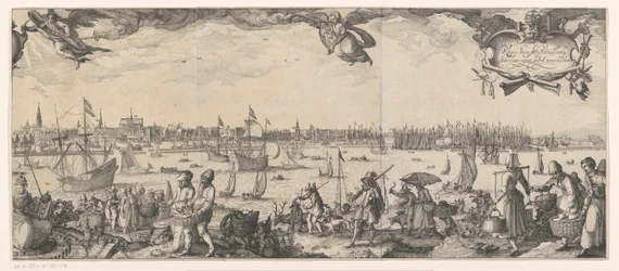 Profiel van Amsterdam, gezien vanaf het IJ (rechterdeel)