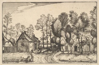 Landschap met gekapte bomen, plaat 17 uit Regiunculae et Villae Aliquot Ducatus Brabant...