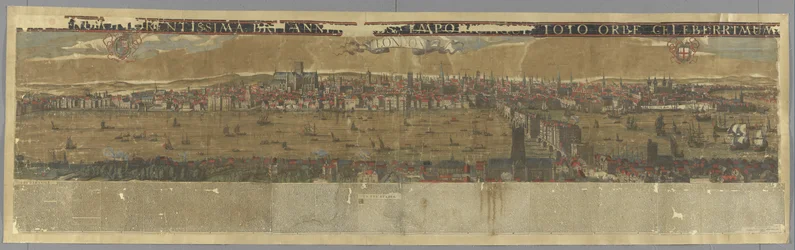 Uitzicht op de rivier de Theems, met London Bridge, 