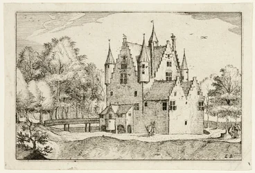 Een kasteel, plaat 22 naar Afbeeldingen van boerderijen, landhuizen en rustieke dorpen (Praediorum villarum et rusticarum casularum icones)