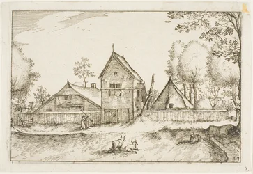 Grote ommuurde boerderij, plaat 23 naar Afbeeldingen van boerderijen, landhuizen en rustieke dorpen (Praediorum villarum et rusticarum casularum icones)