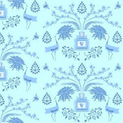 Blauwe bloemengeur