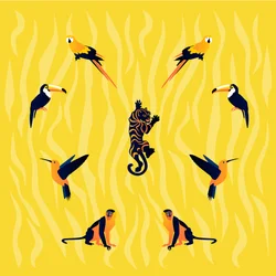 dieren-geel-zwart