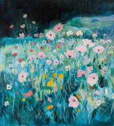 Dromerige bloemenweide