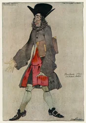 De Bedelaarsopera, Peachum (kleur litho)