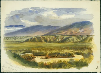 Uitzicht nabij Damieh, Jordaanvallei, 1874