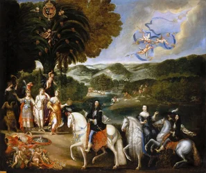 Allegorie van het Verdrag van de Pyreneeën. Allegorie van het huwelijk van Lodewijk XIV